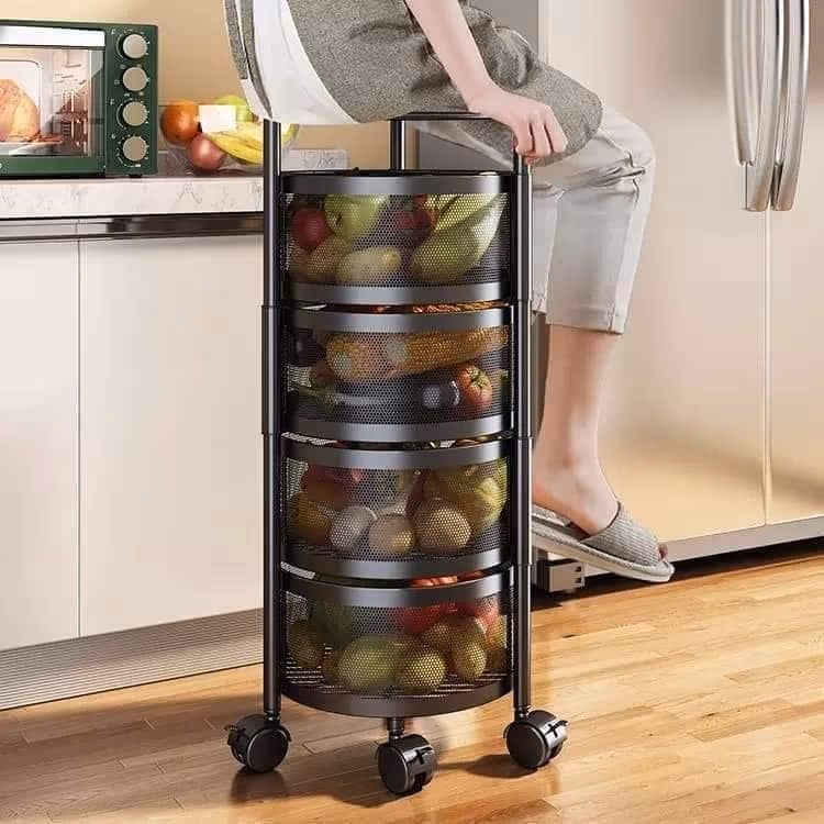 4 Layers Round Kitchen Rack & Rotating Shelf - Cover image