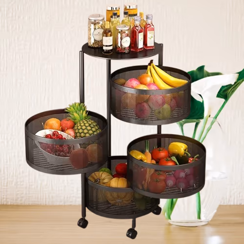 5 Layers Round Kitchen Rack & Rotating Shelf - Cover image